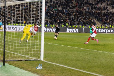 Bakü, Azerbaycan 22.02.2024 Karabağ Braga UEFA Avrupa Ligi