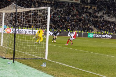 Bakü, Azerbaycan 22.02.2024 Karabağ Braga UEFA Avrupa Ligi