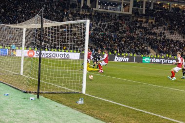Bakü, Azerbaycan 22.02.2024 Karabağ Braga UEFA Avrupa Ligi