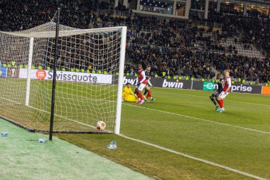 Bakü, Azerbaycan 22.02.2024 Karabağ Braga UEFA Avrupa Ligi