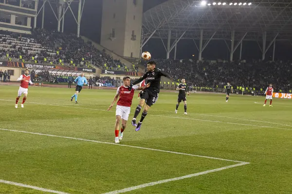 Bakü, Azerbaycan 22.02.2024 Karabağ Braga UEFA Avrupa Ligi