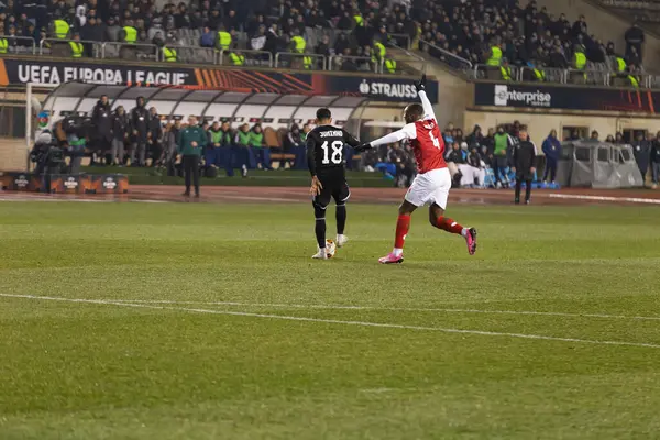 Bakü, Azerbaycan 22.02.2024 Karabağ Braga UEFA Avrupa Ligi