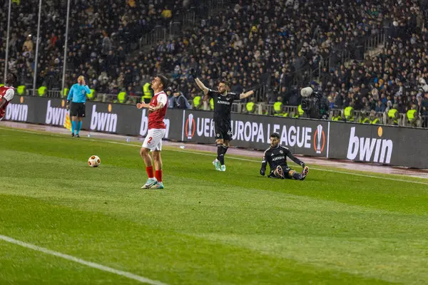 Bakü, Azerbaycan 22.02.2024 Karabağ Braga UEFA Avrupa Ligi