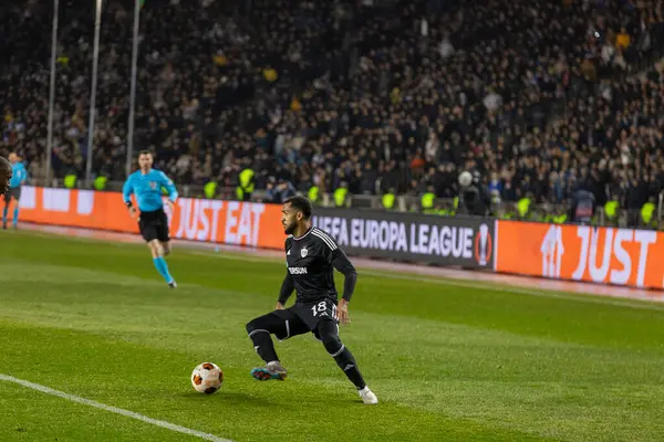 Bakü, Azerbaycan 22.02.2024 Karabağ Braga UEFA Avrupa Ligi