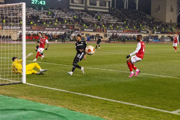 Bakü, Azerbaycan 22.02.2024 Karabağ Braga UEFA Avrupa Ligi