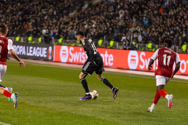 Bakü, Azerbaycan 22.02.2024 Karabağ Braga UEFA Avrupa Ligi