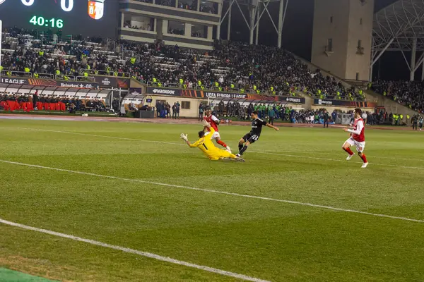 Bakü, Azerbaycan 22.02.2024 Karabağ Braga UEFA Avrupa Ligi