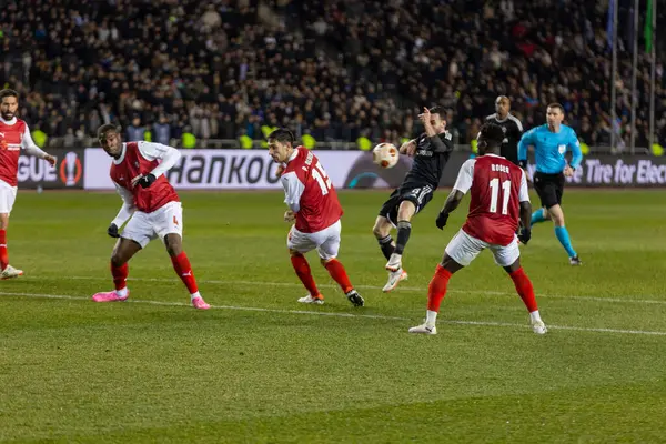Bakü, Azerbaycan 22.02.2024 Karabağ Braga UEFA Avrupa Ligi