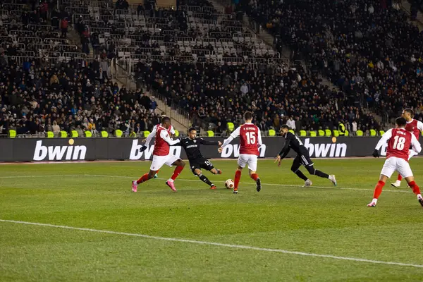 Bakü, Azerbaycan 22.02.2024 Karabağ Braga UEFA Avrupa Ligi