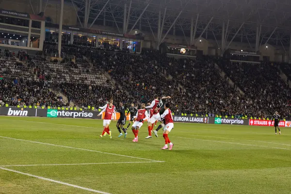 Bakü, Azerbaycan 22.02.2024 Karabağ Braga UEFA Avrupa Ligi