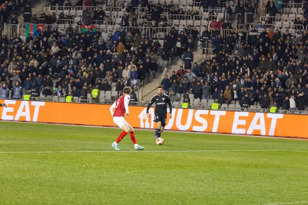 Bakü, Azerbaycan 22.02.2024 Karabağ Braga UEFA Avrupa Ligi