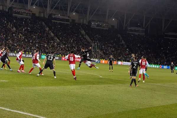 Bakü, Azerbaycan 22.02.2024 Karabağ Braga UEFA Avrupa Ligi