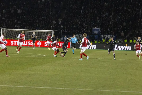 Bakü, Azerbaycan 22.02.2024 Karabağ Braga UEFA Avrupa Ligi