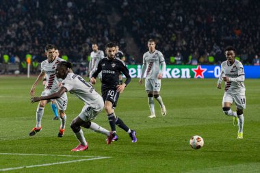 Bakü, Azerbaycan 07.03.2024 Qaraba Leverkusen Avrupa Ligi