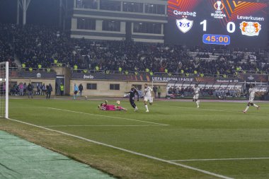 Bakü, Azerbaycan 07.03.2024 Qaraba Leverkusen Avrupa Ligi