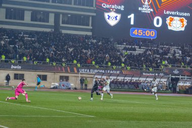 Bakü, Azerbaycan 07.03.2024 Qaraba Leverkusen Avrupa Ligi