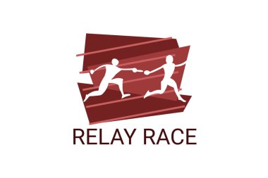 Relay race sport vector line icon. practice relay race. sport pictogram, vector illustration.