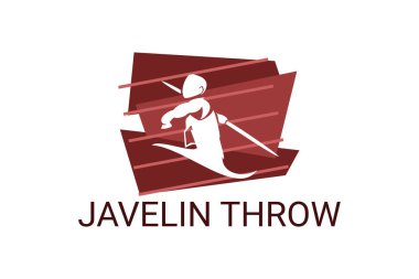 Javelin throw sport vector line icon. Javelin throw stance. sport pictogram, vector illustration.