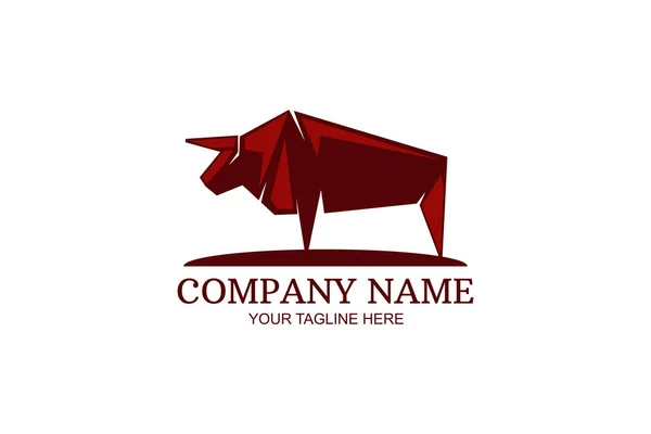 Bull Company Logo Vector Illusztráció Alkalmas Üzleti Társaság Modern Cég — Stock Vector