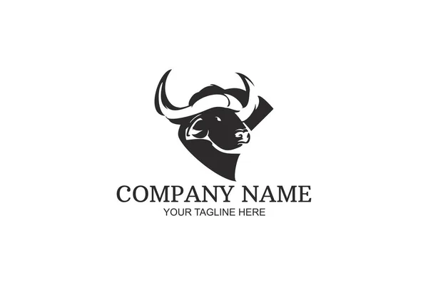 Bull Company Logo Vector Illusztráció Alkalmas Üzleti Társaság Modern Cég — Stock Vector