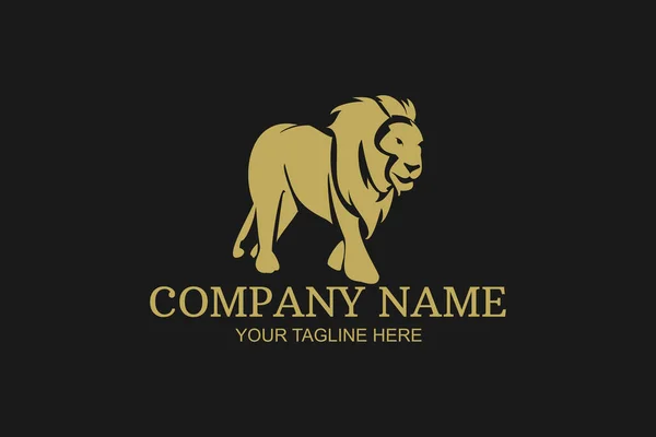 Lion Company Logo Vector Illustration Inglés Adecuado Para Empresas Empresas — Archivo Imágenes Vectoriales