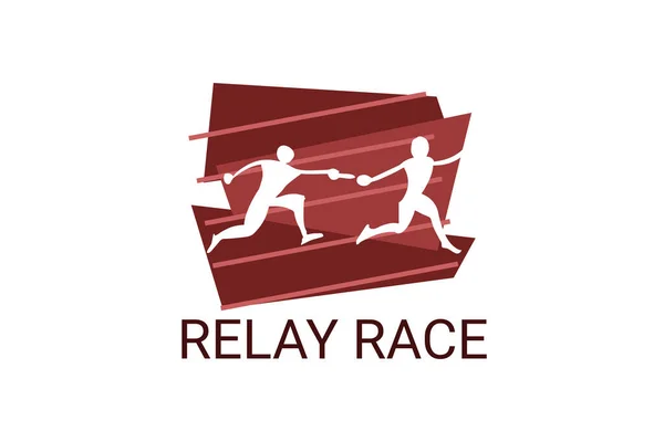 Relay Race Sport Vector Line Icon Practice Relay Race Sport — стоковый вектор