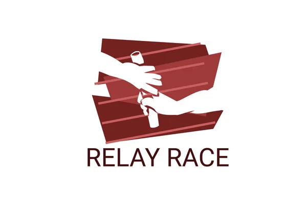 Relay Race Sport Vector Line Icon Practice Relay Race Sport — Vettoriale Stock