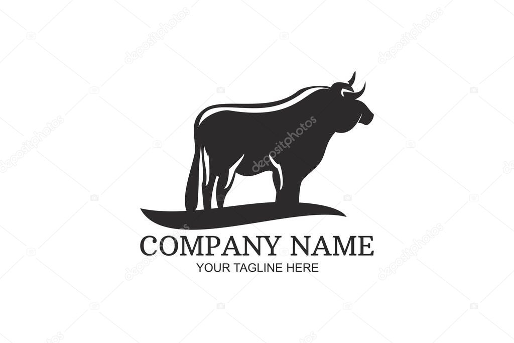 Bull Company Logo Vector Illustration. Suitable for business company, modern company, etc.