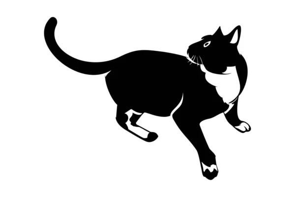 かわいい猫の絵 ベクトルイラスト シンプルなかわいい動物のキャラクター — ストックベクタ