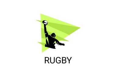 Rugby spor vektörü basit bir simge. Ragbi oynuyorum. spor pictogram, vektör illüstrasyonu.