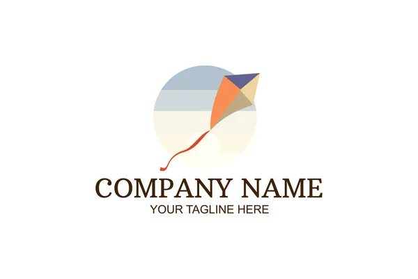 Kite Voador Empresa Logo Vector Ilustração Adequado Para Empresa Negócios —  Vetores de Stock