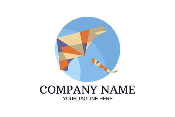 Літаючий Змій Компанія Логотип Векторні Ілюстрації Підходить Бізнес Компанії Сучасної — стоковий вектор
