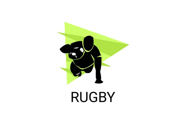 Rugby Spor Vektörü Basit Bir Simge Ragbi Oynuyorum Spor Pictogram — Stok Vektör