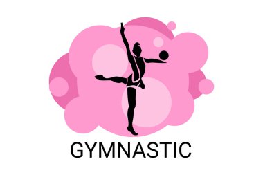 gymnastic sport vector line icon. practice gymnastic. sport pictogram, vector illustration.