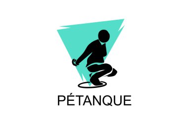 Petanque spor vektör çizgisi simgesi. Petanik duruş çalış. spor pictogram, vektör illüstrasyonu.