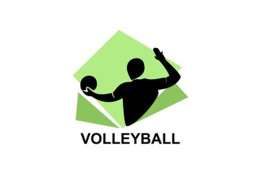 volleyball sport vector line icon. an athlete playing volleyball. sport pictogram, vector illustration.