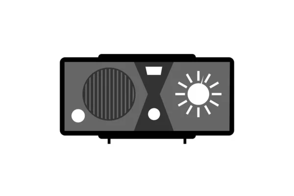 Vintage Radio Retro Radio Vector Illustration Isolated Background Simple Radio — Διανυσματικό Αρχείο