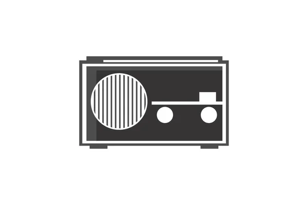 Vintage Radio Retro Radio Vector Illustration Isolated Background Simple Radio — Vetor de Stock
