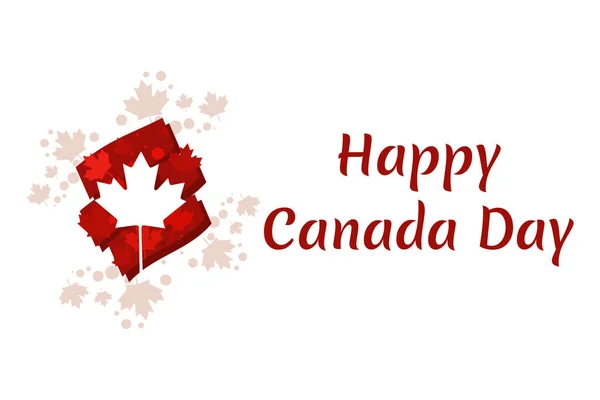 Happy Canada Day Vector Illustration Adatto Biglietto Auguri Poster Banner — Vettoriale Stock
