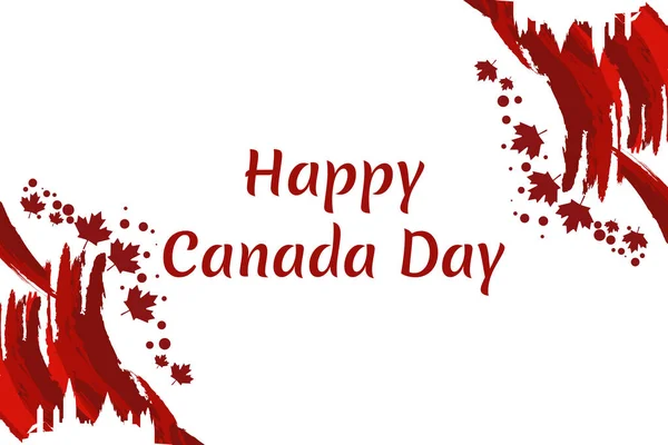 Happy Canada Day Vector Illustration Adatto Biglietto Auguri Poster Banner — Vettoriale Stock