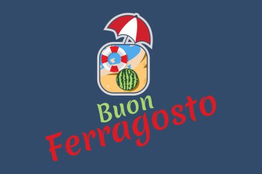 Translate: Happy Ferragosto. doodle art of Happy Ferragosto. Vector illustration. Suitable for greeting card, poster and banner.