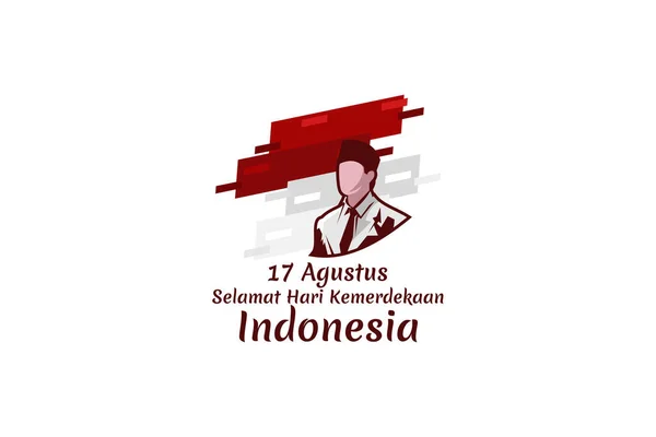 Μετάφραση Αυγούστου Χαρούμενη Ημέρα Ανεξαρτησίας Της Ινδονησίας Ημέρα Ανεξαρτησίας Διανυσματική — Διανυσματικό Αρχείο