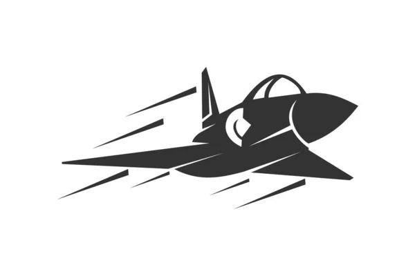 Ilustração Vetor Caça Francês Guerra Fria Ícone Avião Simples Equipamento — Vetor de Stock