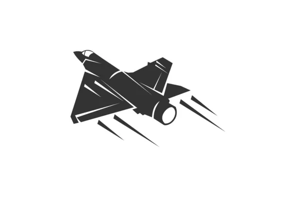 Ilustração Vetor Caça Francês Guerra Fria Ícone Avião Simples Equipamento — Vetor de Stock