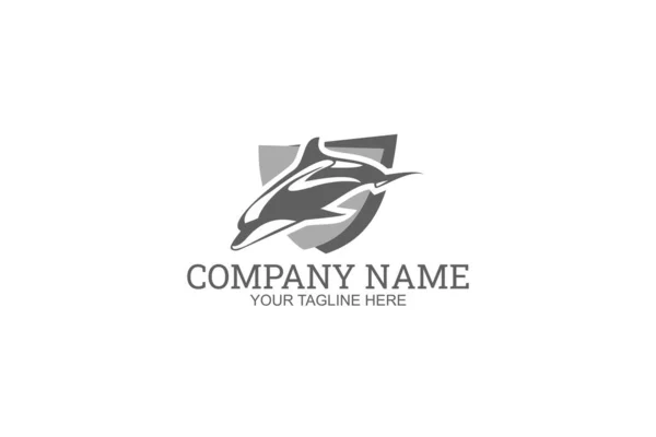 Dolphin Animal Company Logo Vector Illustration Suitable Business Company Modern — Stock Vector
