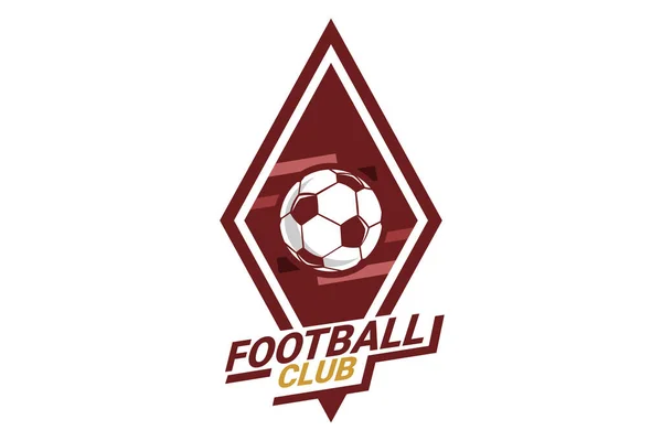 Logotipo Futebol Clube Futebol Assinar Distintivo Logotipo Futebol Com Design —  Vetores de Stock