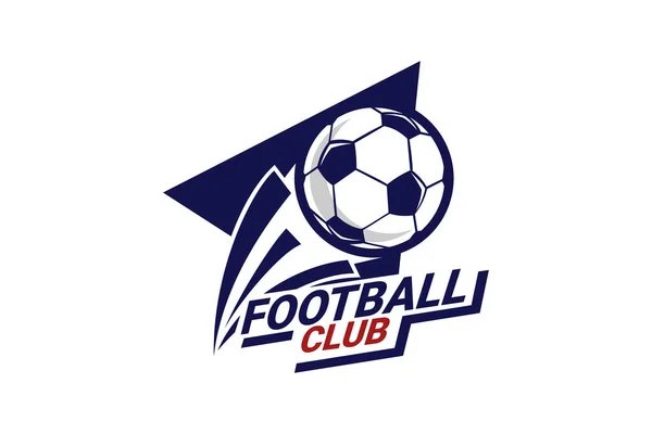 Fotbollslogotyp Eller Fotbollsklubbsskylt Fotboll Logotyp Med Sköld Bakgrund Vektor Design — Stock vektor