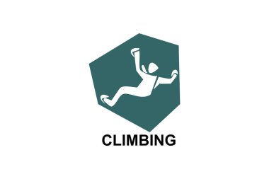 Sport Climbing spor vektör çizgisi simgesi. Tırmanış. spor pictogram, vektör illüstrasyonu.