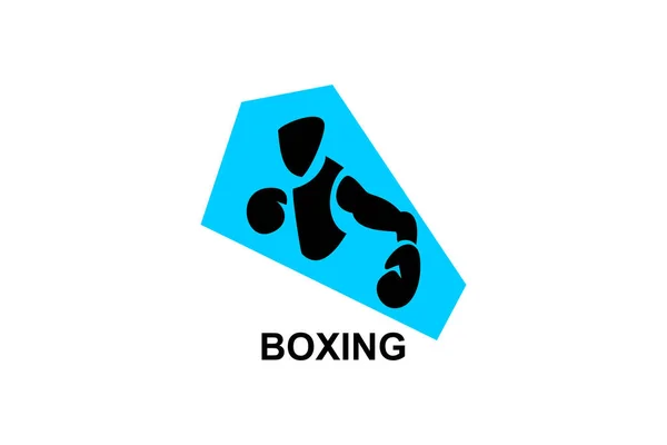 Icône Ligne Vectorielle Sport Boxe Sportif Pratiquez Boxe Illustration Pictogramme — Image vectorielle