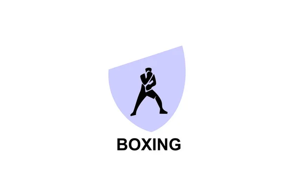 Icône Ligne Vectorielle Sport Boxe Sportif Pratiquez Boxe Illustration Pictogramme — Image vectorielle